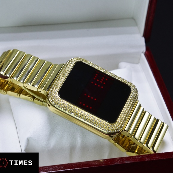 iced out digital watch